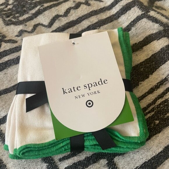 FINAL SET!!! ($15) ♠️ KSNY 4ct Embroidered Icon Cloth Cocktail Napkin - Picture 3 of 5